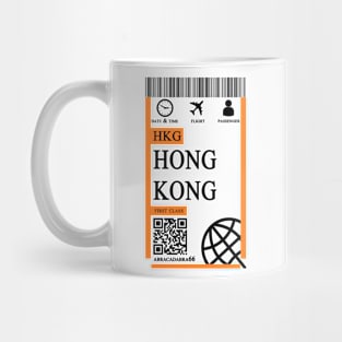 Hongkong flight ticket boarding pass new Mug